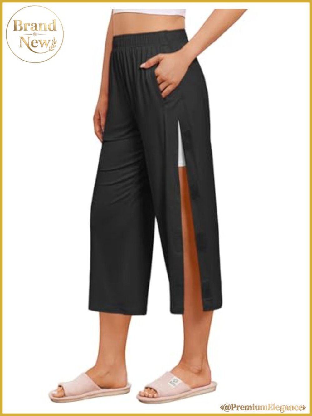 Women's Tear Away Capri Pants Post Surgery Breakaway Pants